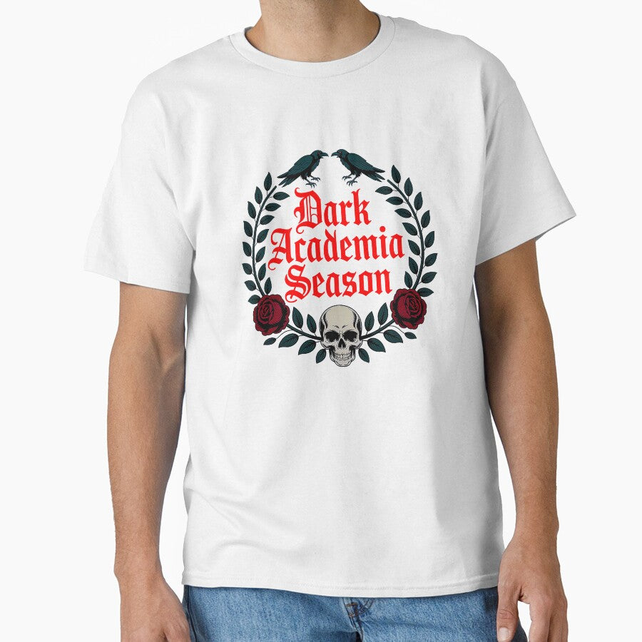 Dark Academia Season Gothic Skull Raven Design by Amanda's Factory T-Shirts, Hoodie, Sweatshirt | BlankRebels.com (Image 1)