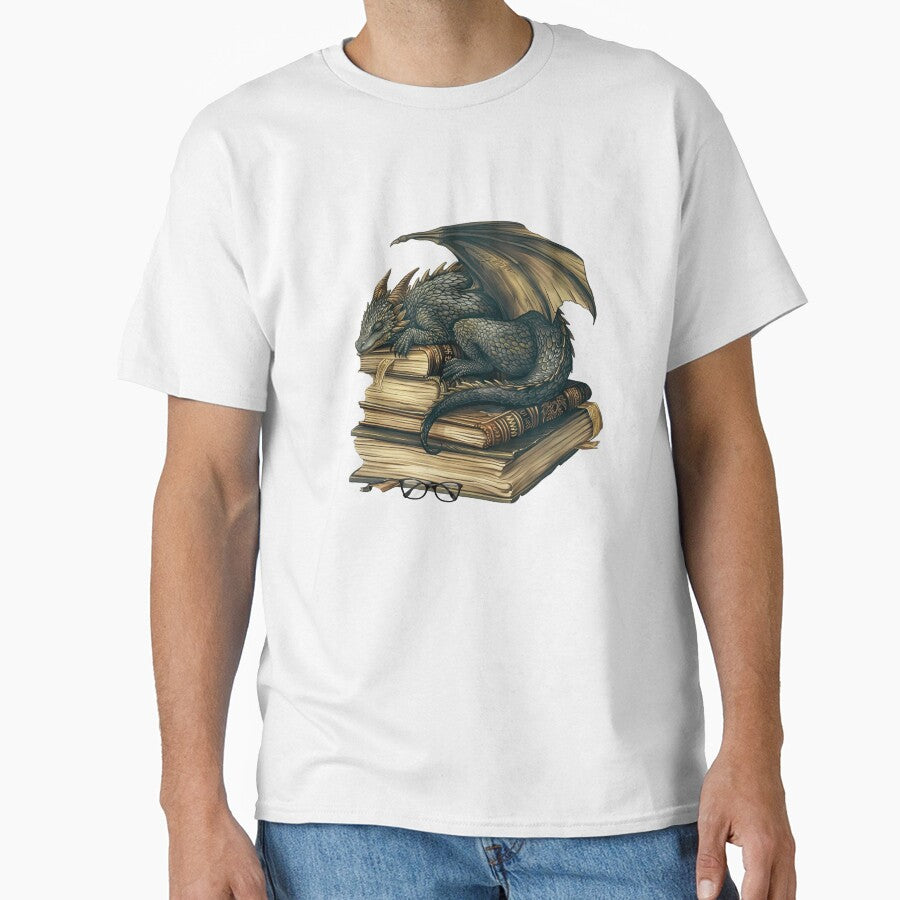 Green Dragon And Books by TheAnimalZ00 T-Shirts, Hoodie, Sweatshirt | BlankRebels.com (Image 1)