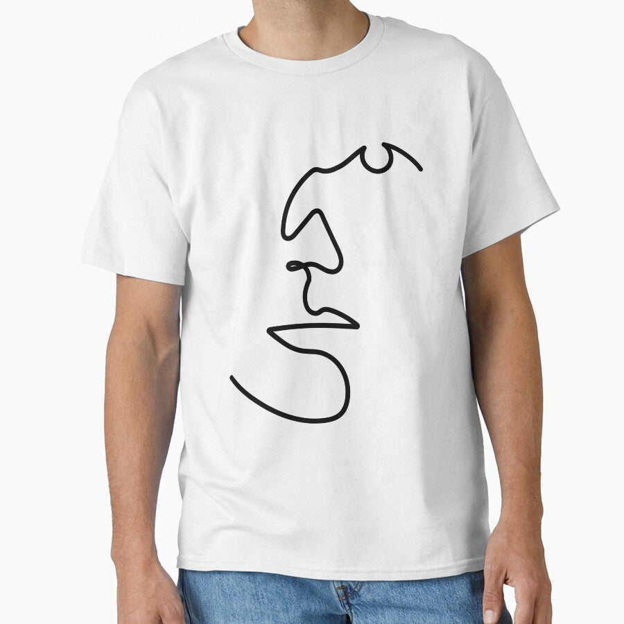 Poker Face | One Line Drawing | One Line Art | Minimal | Minimalist by One-Line-Artist T-Shirts, Hoodie, Sweatshirt (Image 1)