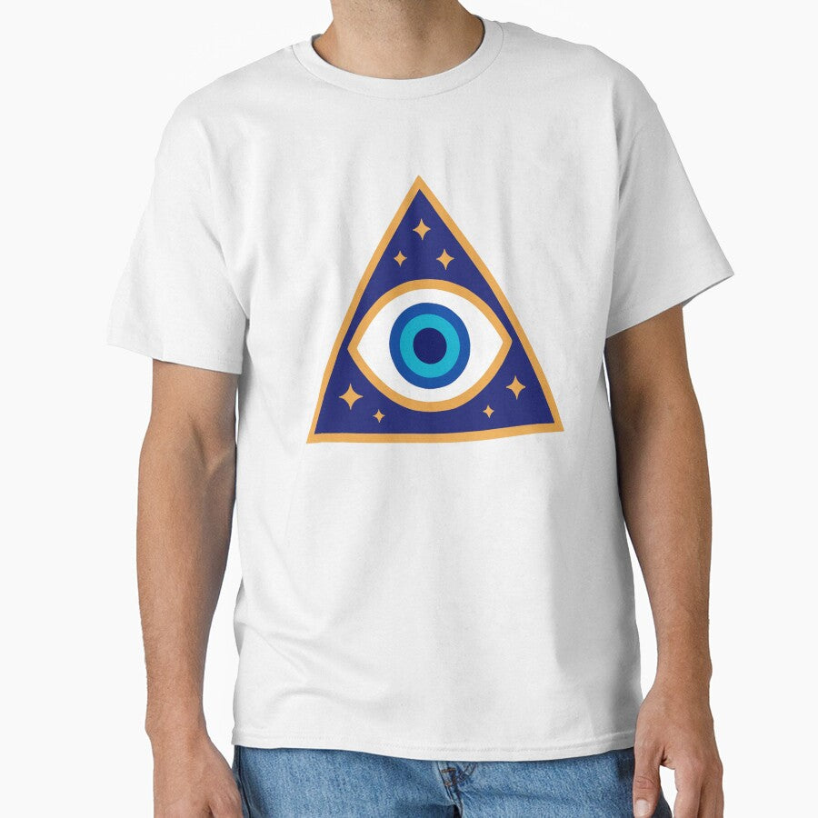 Celestial Triangle Evil Eye – Mystic Protection and Starry Boho Symbol by unique0703 T-Shirts, Hoodie, Sweatshirt (Image 1)