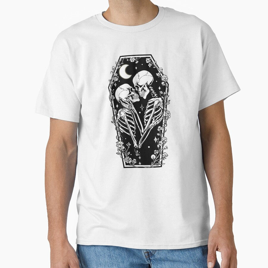 Dark Crescent Moon in Night Sky – Minimal Gothic Lunar Art by truongloc246 T-Shirts, Hoodie, Sweatshirt (Image 1)