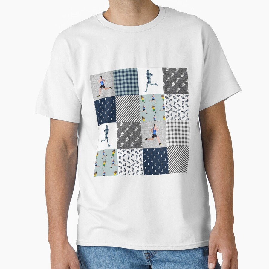 Funny Running Blue Plaid by AletacStore T-Shirts, Hoodie, Sweatshirt | BlankRebels.com (Image 1)