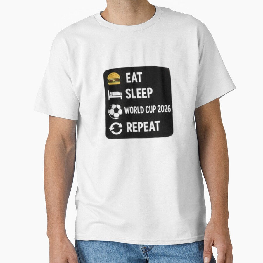 Eat Sleep World Cup 2026 Repeat Funny Football Sticker by Pixanova