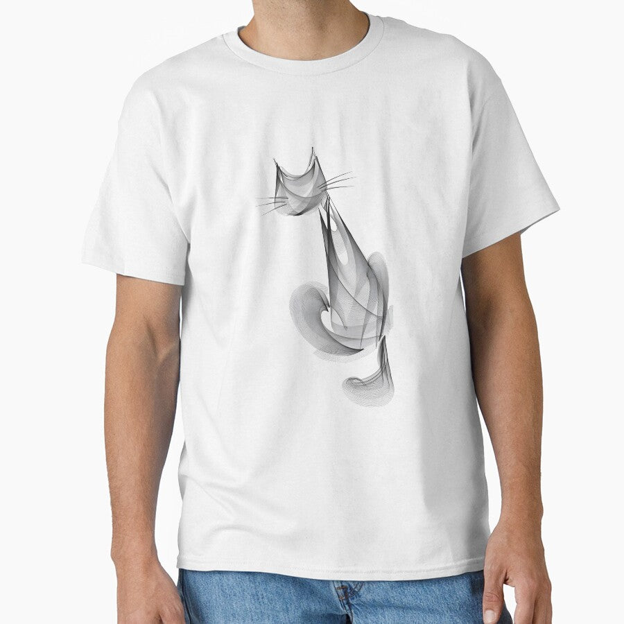 Minimalist Cat Illustration | Modern Abstract Animal Line Art by RadiantGraphics