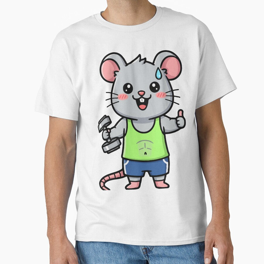 Workout Buddy – Kawaii Gym Rat by Hamza Mrizak T-Shirts, Hoodie, Sweatshirt | BlankRebels.com (Image 1)
