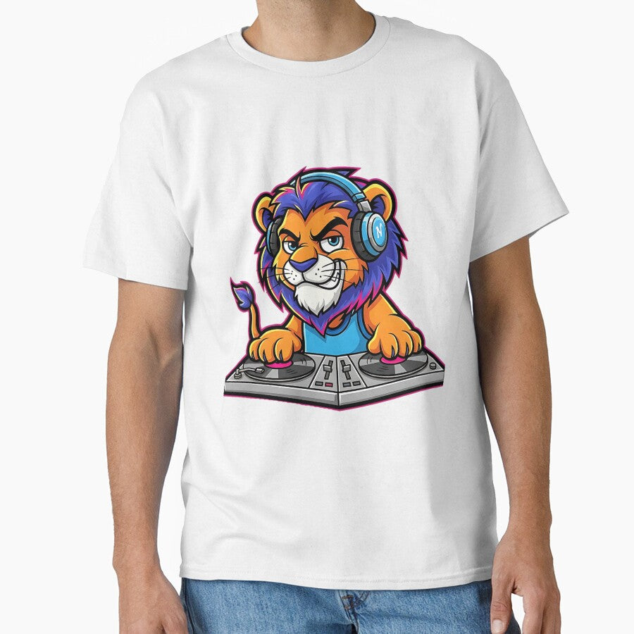 Dj Lion with a dj controller by Knowvhere T-Shirts, Hoodie, Sweatshirt | BlankRebels.com (Image 1)