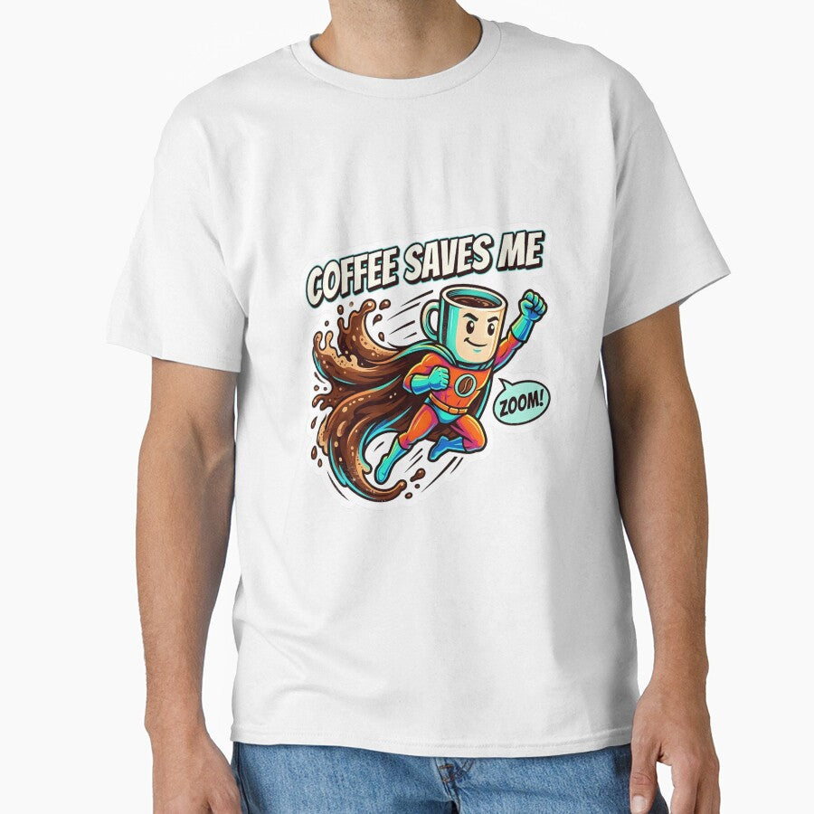 Coffee Saves Me - Superhero Coffee Cup Flying Splash Cape by WowDezign
