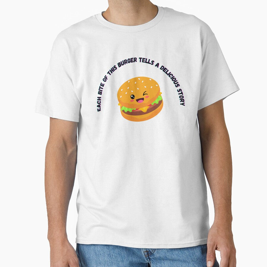 EACH BIT OF THIS BURGER TELLS A DELICIOUS STORY-STICKER by MaravDazzous T-Shirts, Hoodie, Sweatshirt (Image 1)