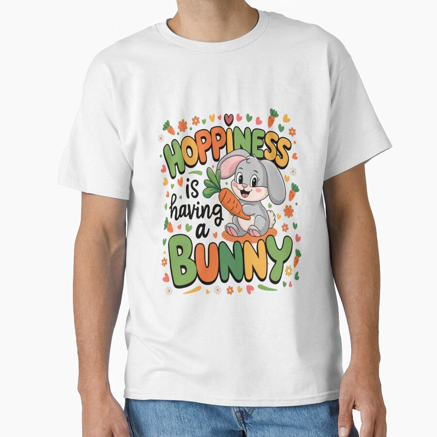 Hoppiness is Having a Bunny – Cute Bunny Lover Design by Petpixy T-Shirts, Hoodie, Sweatshirt | BlankRebels.com (Image 1)