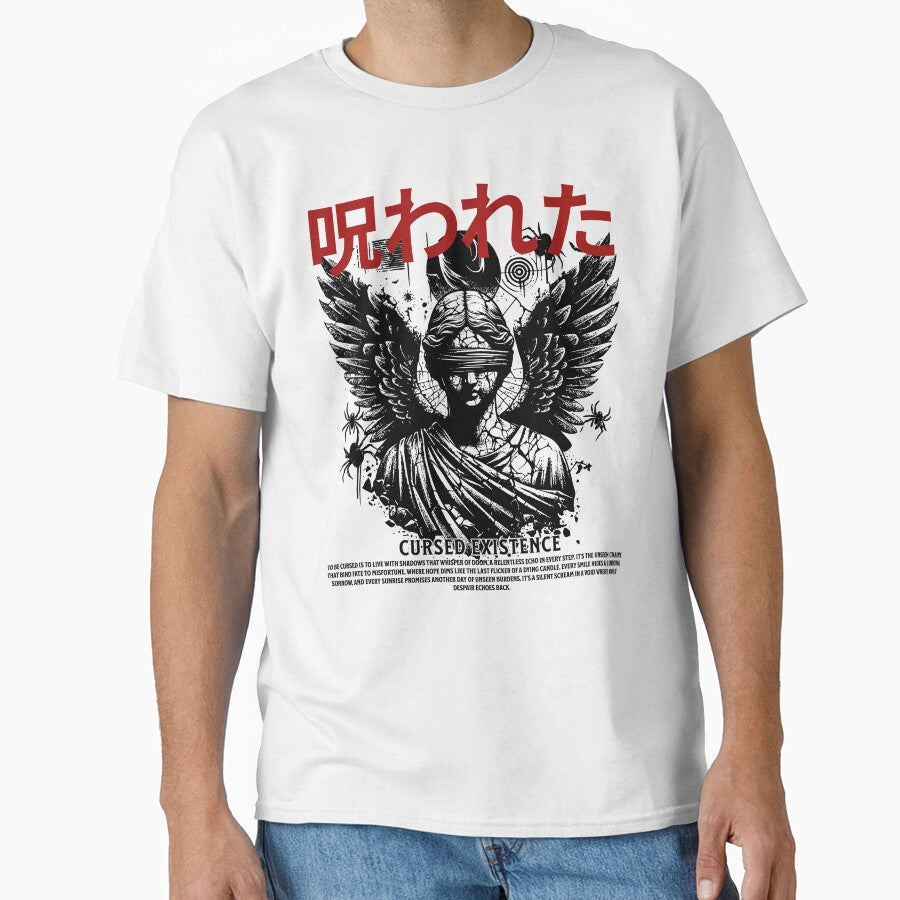 Angel Statue - Cursed Existence by DesignedByMarty T-Shirts, Hoodie, Sweatshirt | BlankRebels.com (Image 1)
