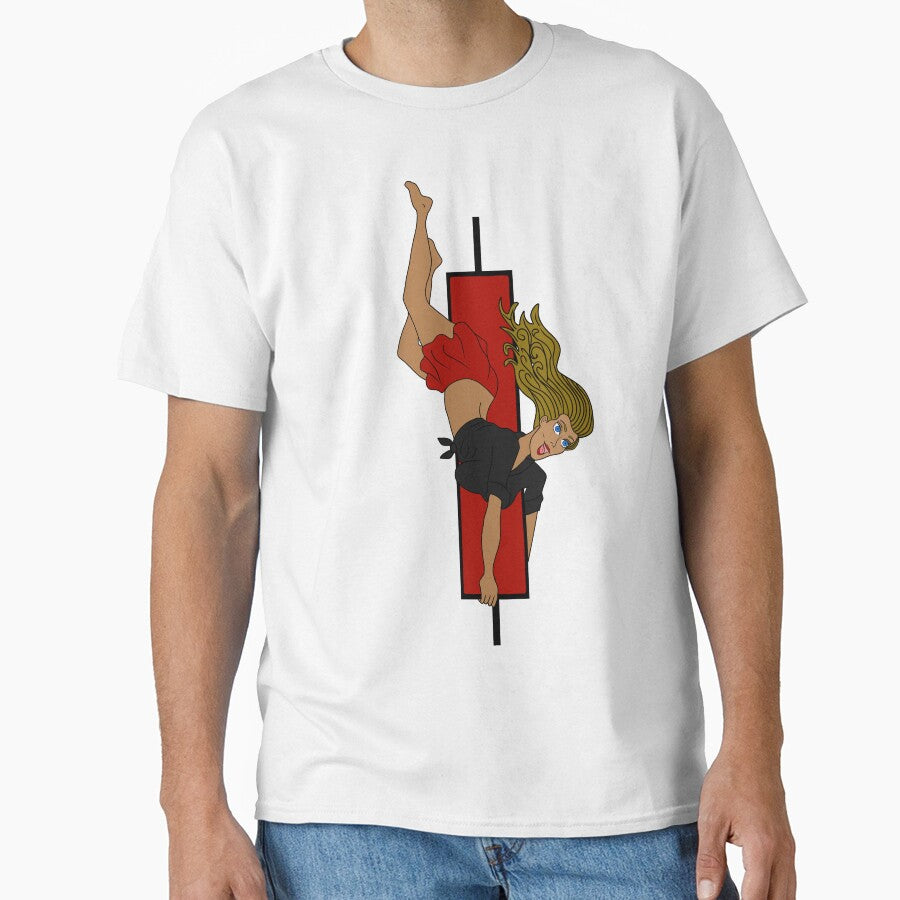 Bearish Pinup Girl Riding A Candlestick In A Downtrend Trade by tradeculture143 T-Shirts, Hoodie, Sweatshirt (Image 1)