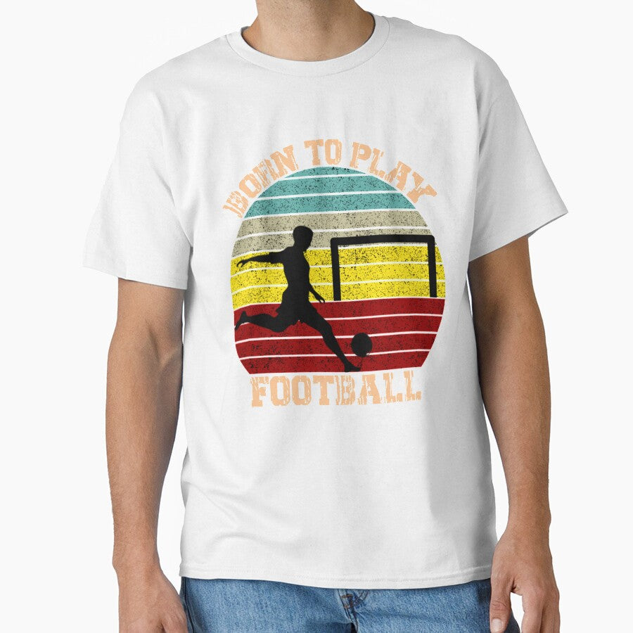 Born to play football retro sunset sticker by KGN  CREATIVITY