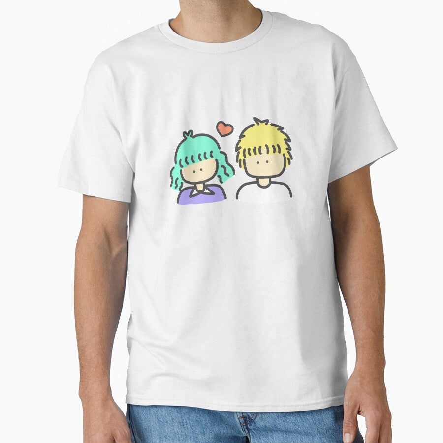 Retro Pop Cute Kawaii Couple Japanese Boy & Girl Anime 70s 80s 90s Art by Marinaaa010 T-Shirts, Hoodie, Sweatshirt (Image 1)