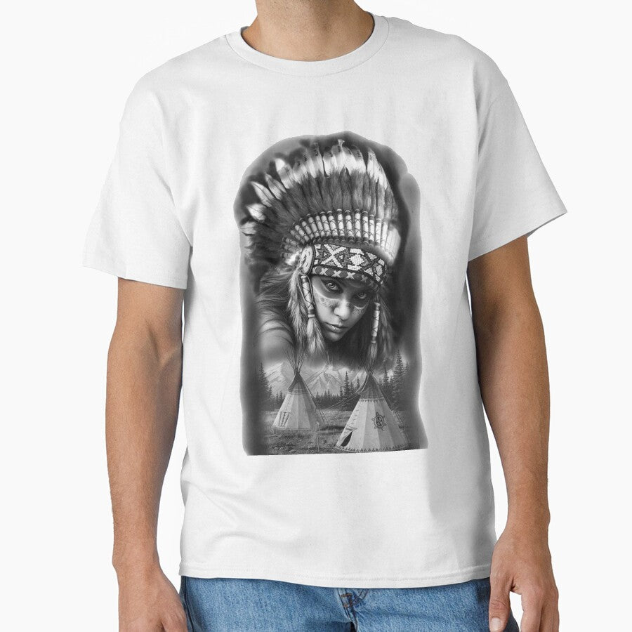 Indian tattoo by LEONARDO ARAUJO T-Shirts, Hoodie, Sweatshirt | BlankRebels.com (Image 1)