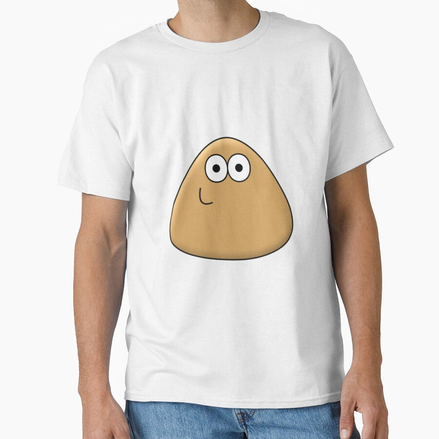 Classic Pou Smiling Adult Pou Brown Alien Mobile Pet by Neesu