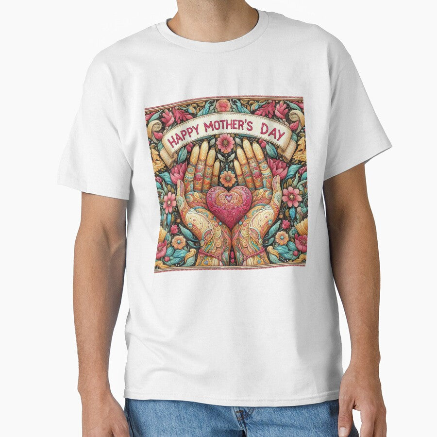 Happy Mothers Day Holding a Heart by Illuministique T-Shirts, Hoodie, Sweatshirt | BlankRebels.com (Image 1)