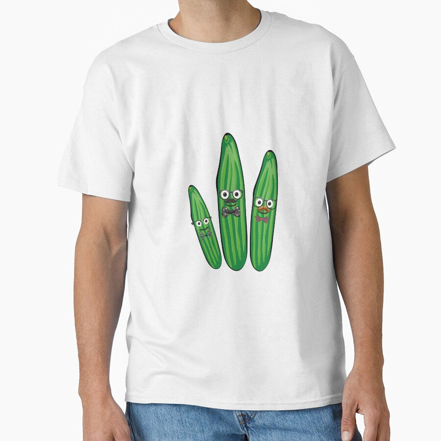 Cucumbers, cucumber, trio, comic, nerd, nerds, nerd glasses by theherbst131313 T-Shirts, Hoodie, Sweatshirt (Image 1)