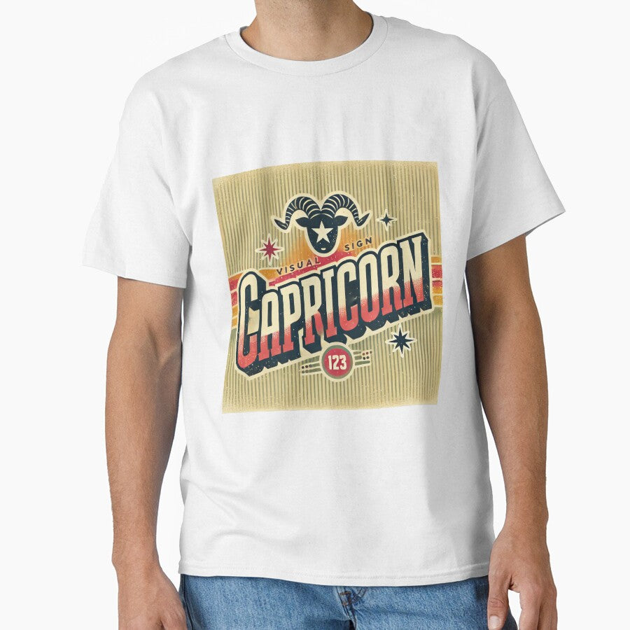 Capricorn Retro StarSign by Sototos® ⭐⭐⭐⭐⭐ T-Shirts, Hoodie, Sweatshirt | BlankRebels.com (Image 1)