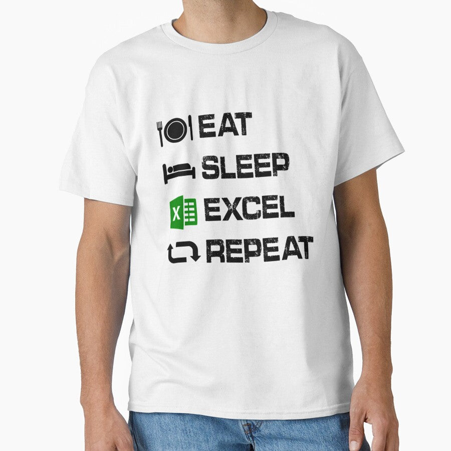 Eat Sleep Excel Repeat Gift Funny Excel by Willy-UK
