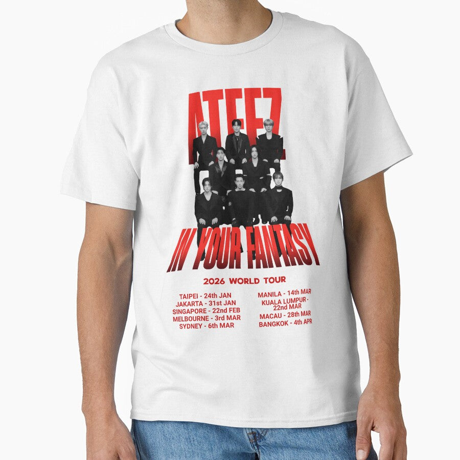 ATEEZ In Your Fantasy 2026 World Tour by Popsical  Prints T-Shirts, Hoodie, Sweatshirt | BlankRebels.com (Image 1)