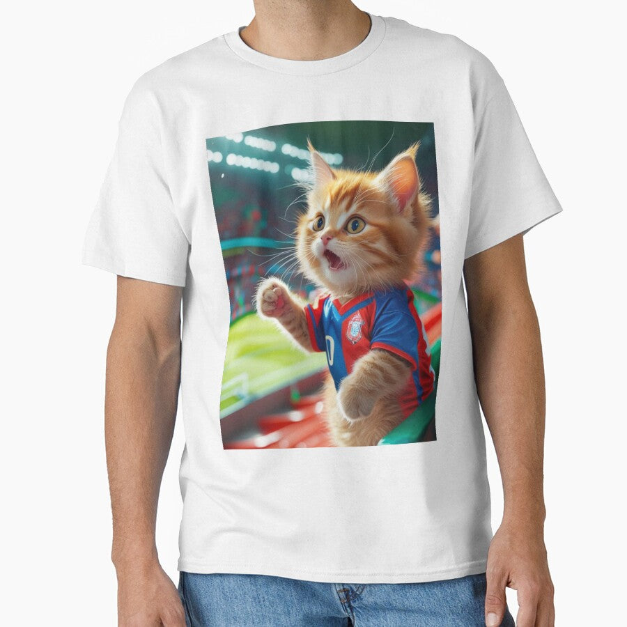 "Goal Meow! – The Ultimate Football Fan Cat" by EfraimFunArt