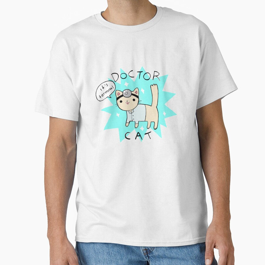 Doctor Cat "It's Terminal" by OverCookDesign T-Shirts, Hoodie, Sweatshirt | BlankRebels.com (Image 1)