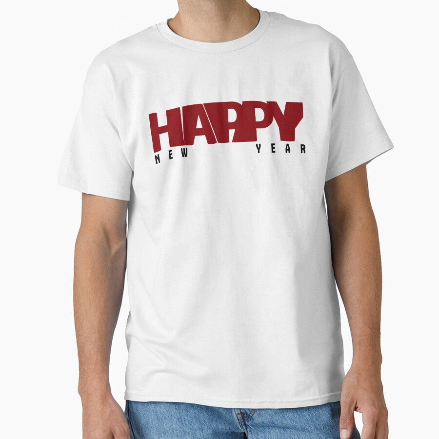 HAPPY NEW YEAR 2023 - RED SIMPLE COOL WORDINGS by Lu7u T-Shirts, Hoodie, Sweatshirt | BlankRebels.com (Image 1)