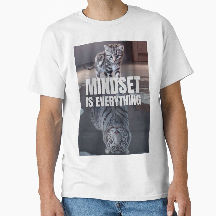 'Mindset Is Everything' Life & Cat Motivation by DailyDrive T-Shirts, Hoodie, Sweatshirt | BlankRebels.com (Image 1)