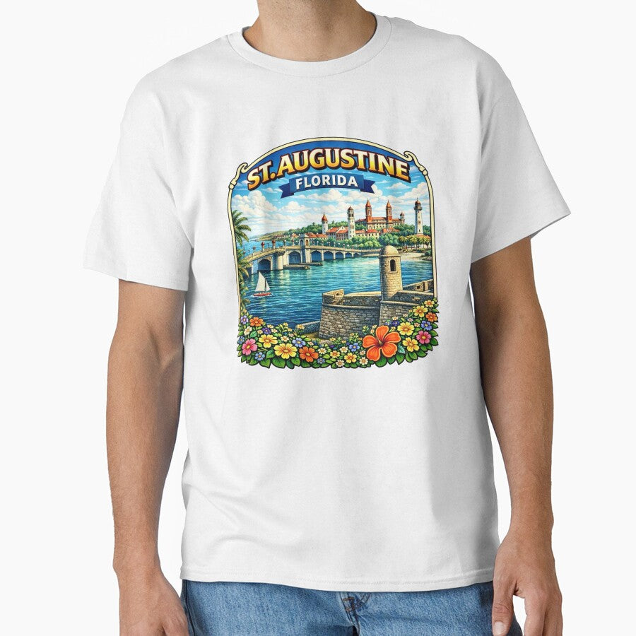 St. Augustine, Florida - Oldest City Coastal by Myra365Art T-Shirts, Hoodie, Sweatshirt | BlankRebels.com (Image 1)