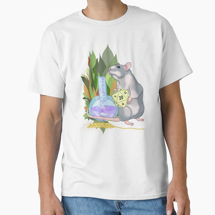 Rat with a magic potion. Critical Hit. Nat 20 by KateQR T-Shirts, Hoodie, Sweatshirt | BlankRebels.com (Image 1)