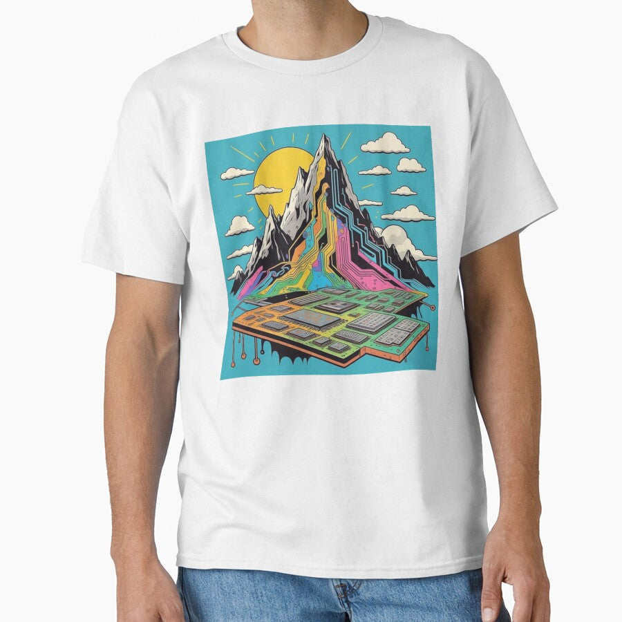 Digital Peaks – Pop Art Circuit Mountain by Esterlane T-Shirts, Hoodie, Sweatshirt | BlankRebels.com (Image 1)