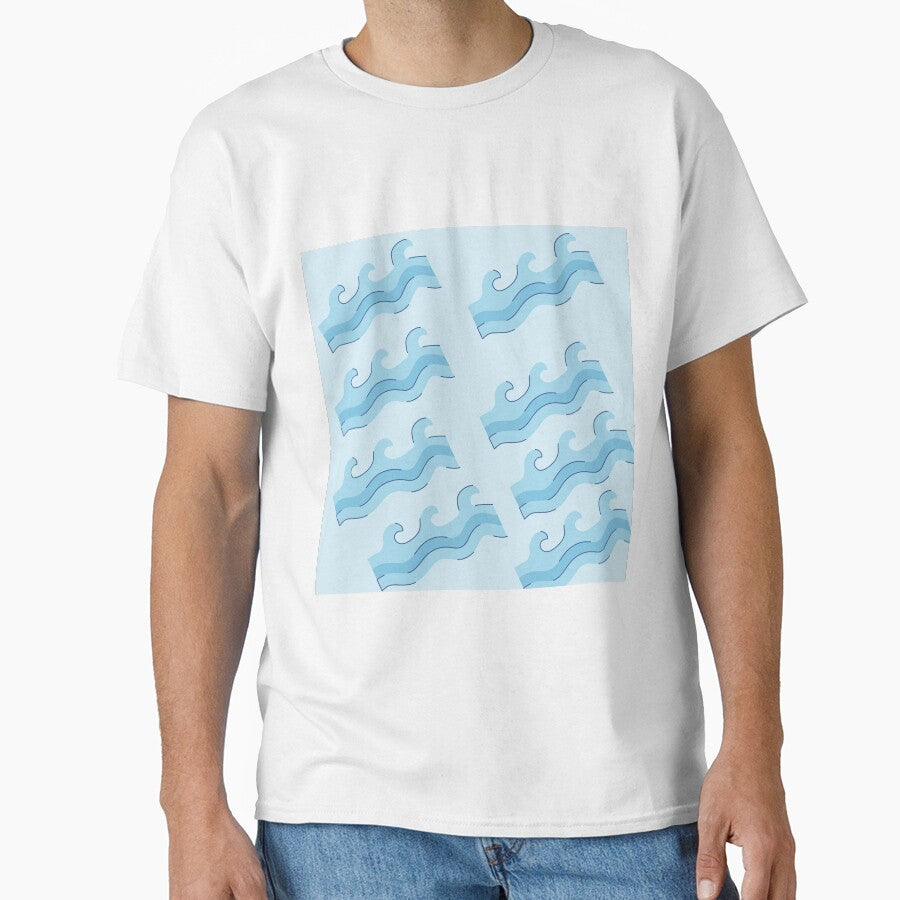 Ocean Bathmat Blue Waves by mimosadesigns T-Shirts, Hoodie, Sweatshirt | BlankRebels.com (Image 1)