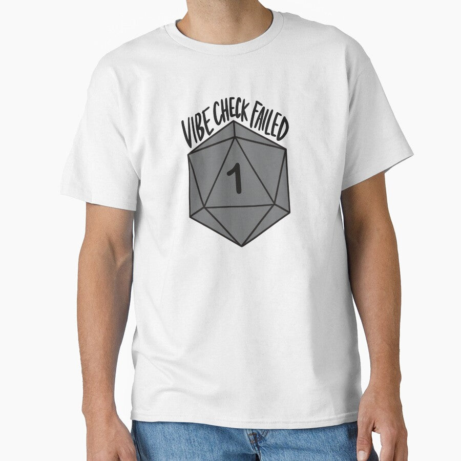 Vibe Check Failed D20 Grey by ladystromas T-Shirts, Hoodie, Sweatshirt | BlankRebels.com (Image 1)