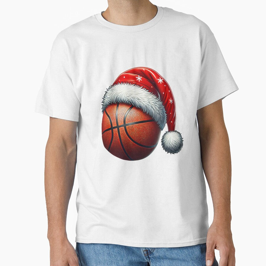 Basketball Ball Wearing a Santa Claus hat Jingle Ball Santa on the Court by Zestfull T-Shirts, Hoodie, Sweatshirt (Image 1)