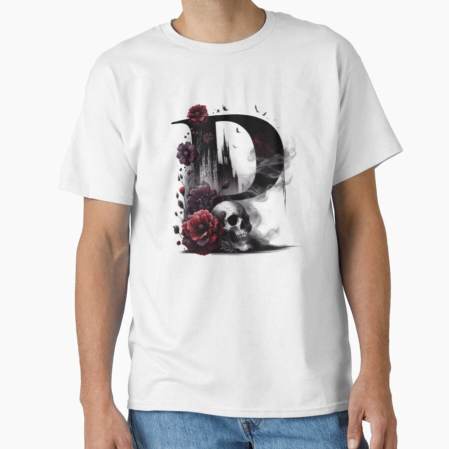 Gothic Halloween Skull and Roses P by CultDigHoriz T-Shirts, Hoodie, Sweatshirt | BlankRebels.com (Image 1)