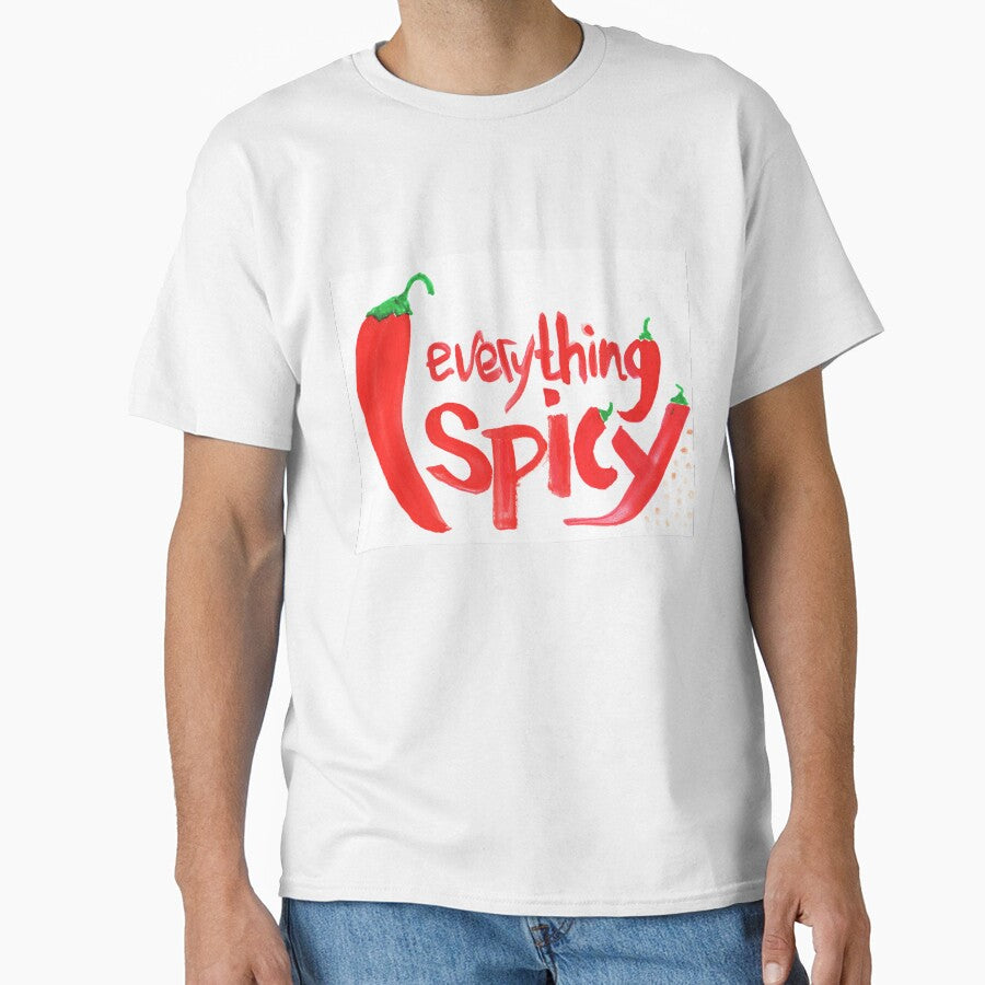 Everything spicy watercolor lettering | letering hot chili peppers by lausn T-Shirts, Hoodie, Sweatshirt (Image 1)