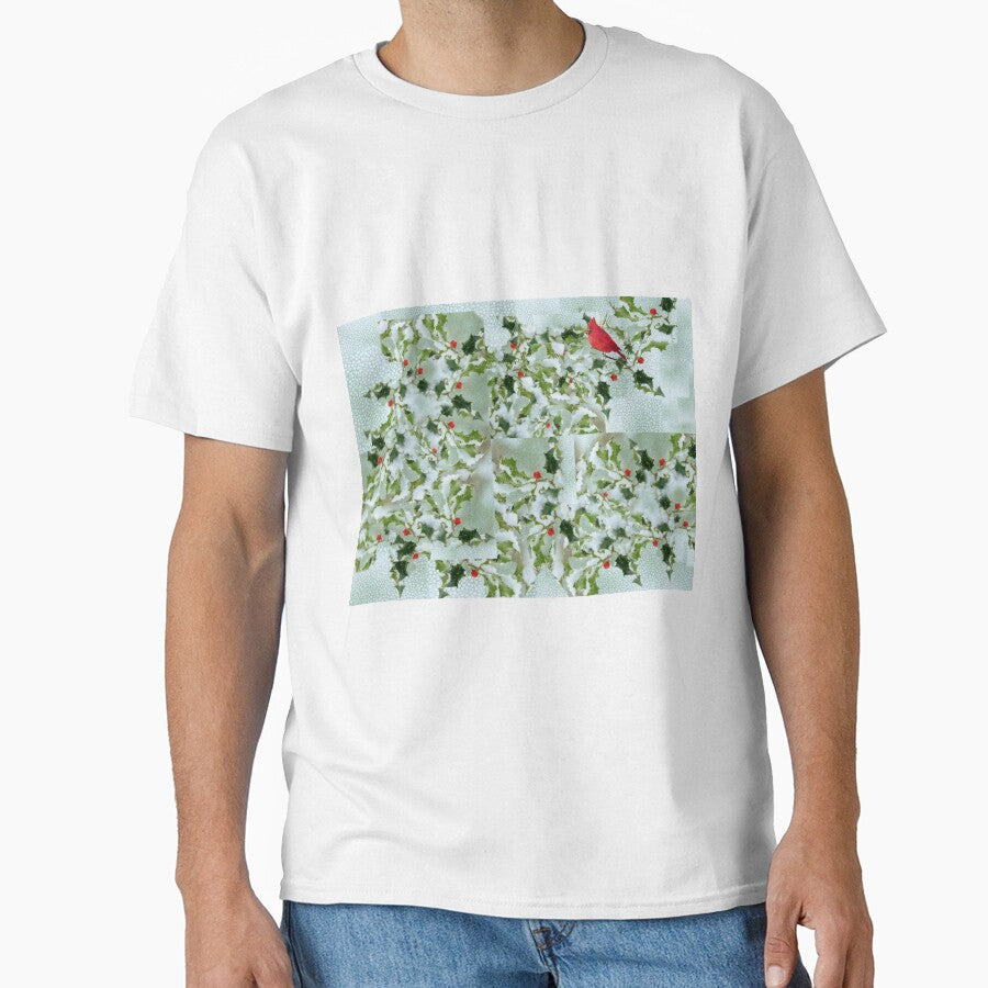 Hollies On Ice - by TSteele.Art - Winter Holiday Collection by TSteeleArt T-Shirts, Hoodie, Sweatshirt (Image 1)