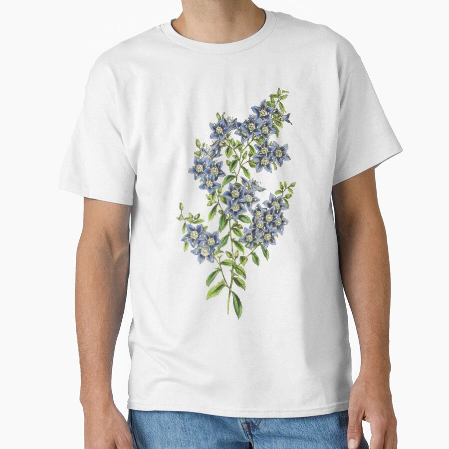 Blue Wildflowers Botanical Print by Veriepear T-Shirts, Hoodie, Sweatshirt | BlankRebels.com (Image 1)