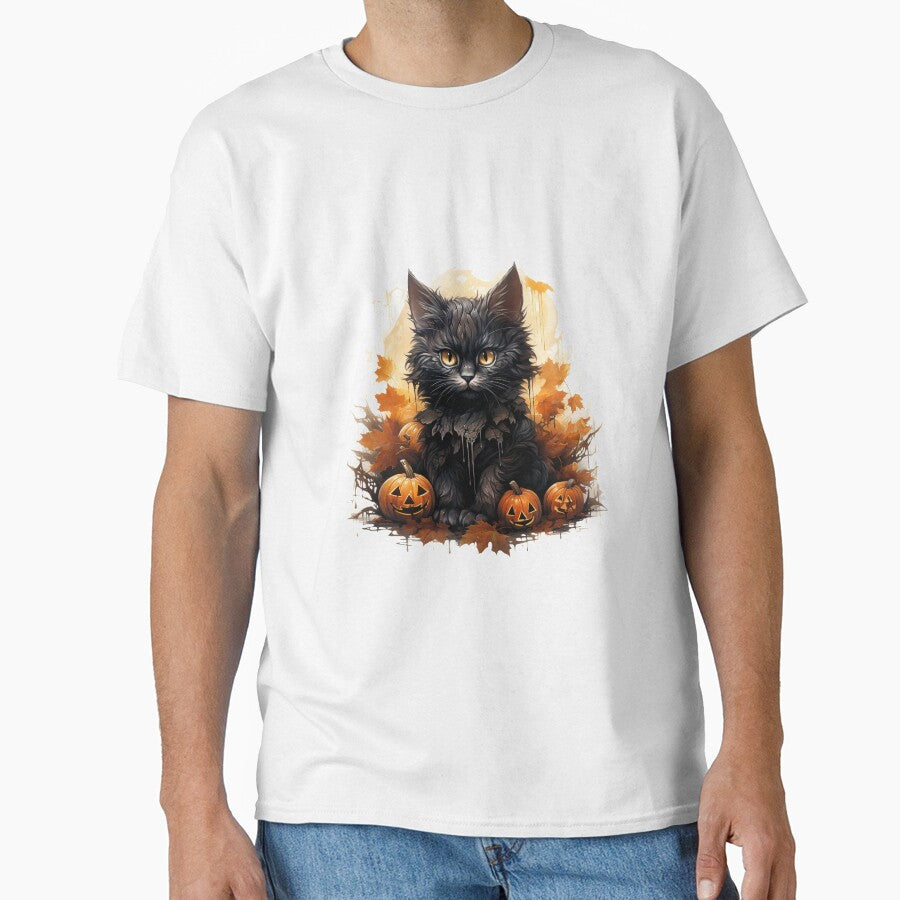 HALLOWEEN CAT AND PUMPKINS by Hiszpanka T-Shirts, Hoodie, Sweatshirt | BlankRebels.com (Image 1)