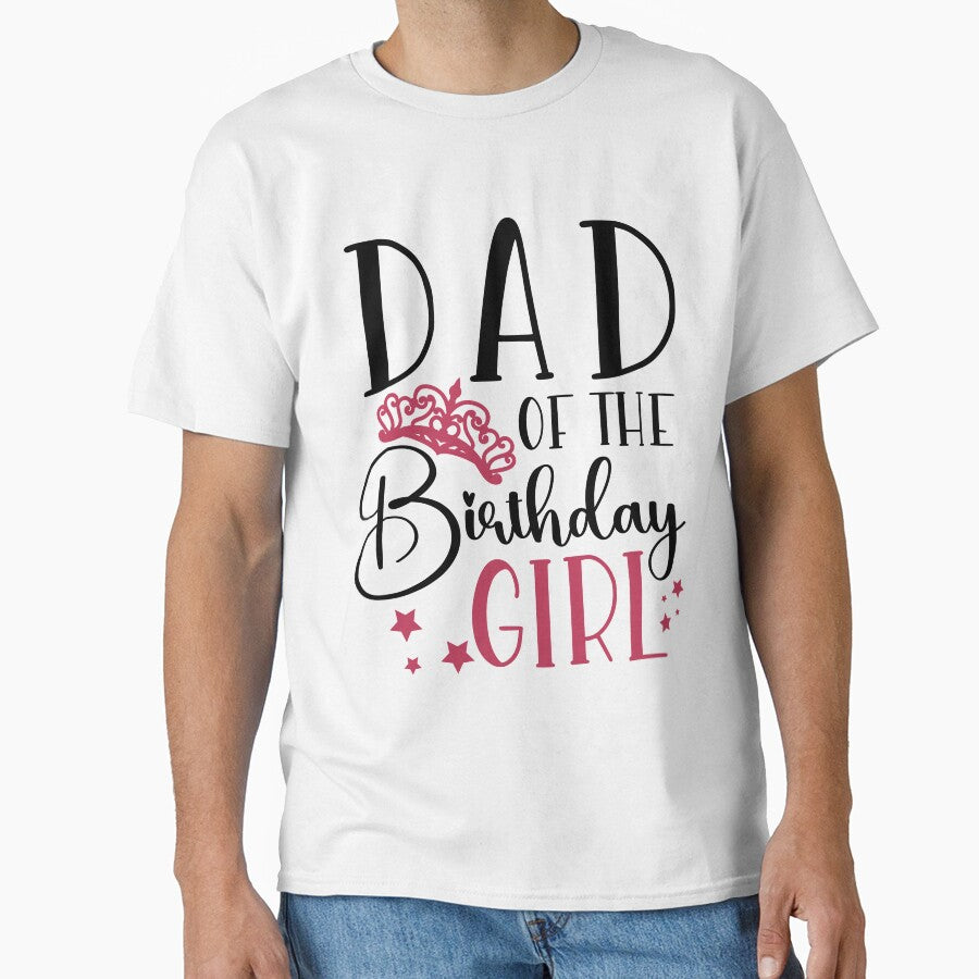 Family Matching Birthday Squad Dad of the Birthday Girl Birthday Squad Party Favors by mysticblvd T-Shirts,... (Image 1)