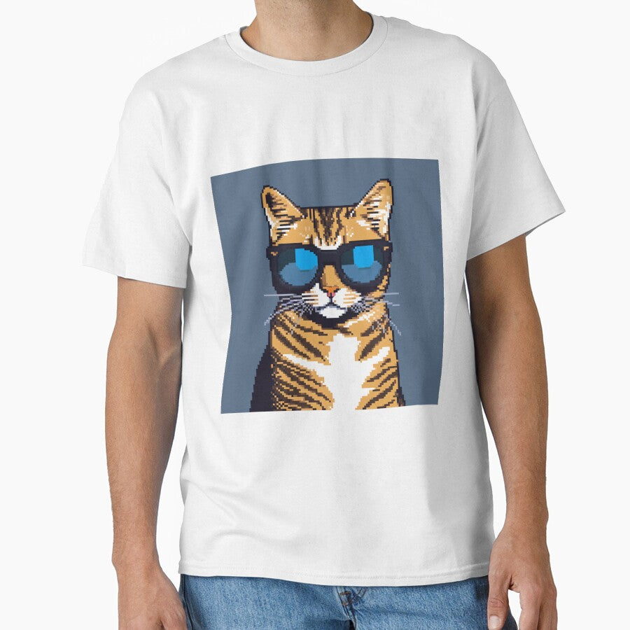 Pixel art cat by Planetporridge T-Shirts, Hoodie, Sweatshirt | BlankRebels.com (Image 1)