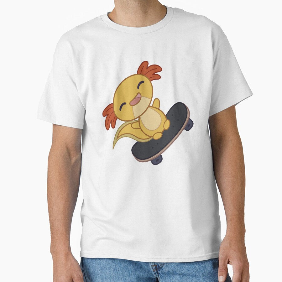 Gold axolotl skater by SoapSuds7 T-Shirts, Hoodie, Sweatshirt | BlankRebels.com (Image 1)