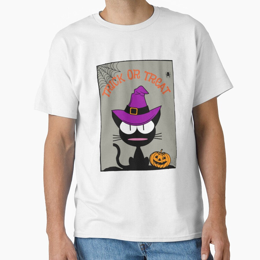 Trick Or Treat With a Black Cat by LMoonDesigns T-Shirts, Hoodie, Sweatshirt | BlankRebels.com (Image 1)