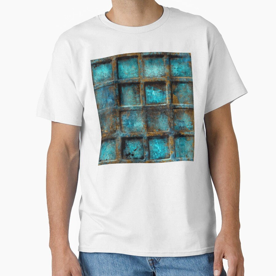 Urban Industrial Blue Metal Luxuriously Rusty Design Art by DEC02