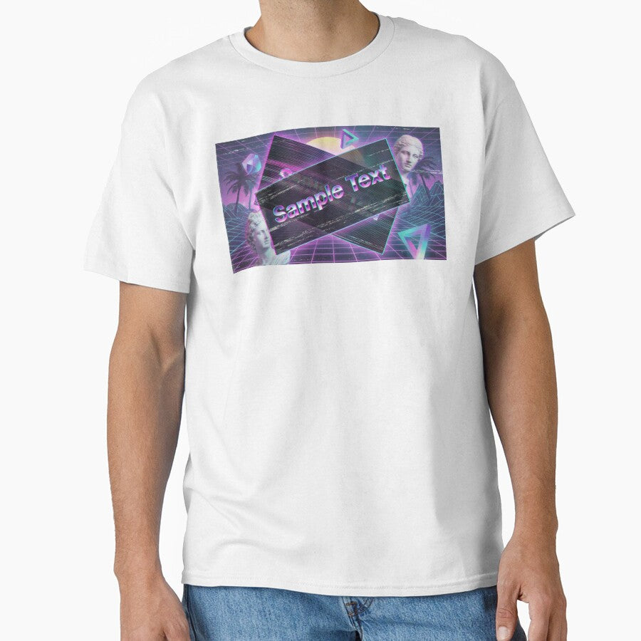 Sample Text Vaporwave Aesthetic Glitch by Gihon Mirth T-Shirts, Hoodie, Sweatshirt | BlankRebels.com (Image 1)