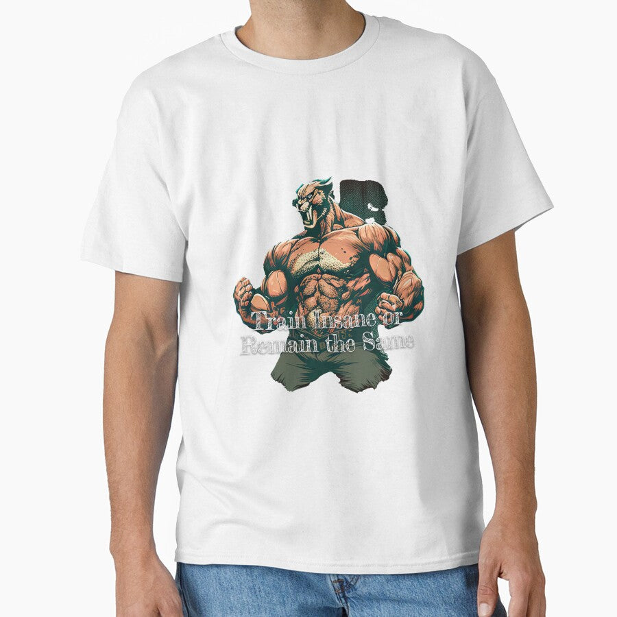 Train Insane or Remain the Same Bodybuilding Fitness Gym Workout Exercise Merch Print Design by tengamerx... (Image 1)