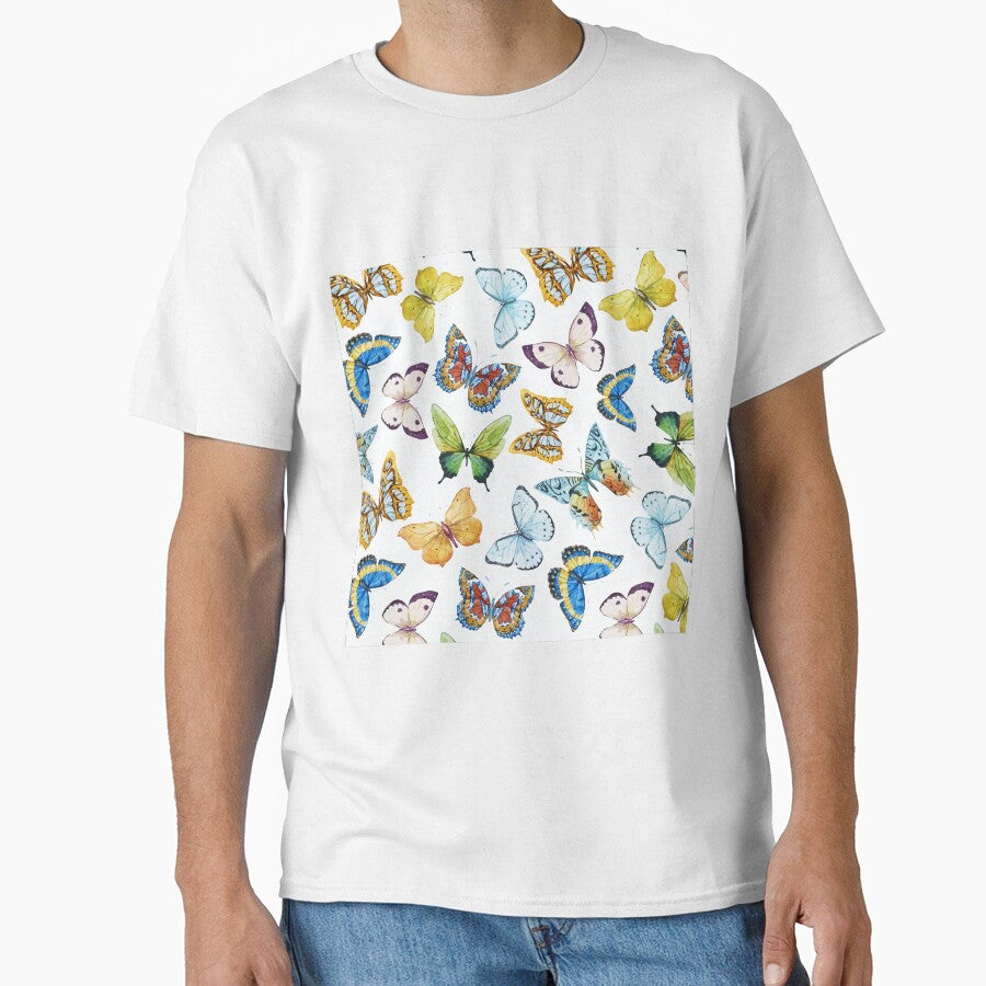 Colorful Spring Butterflies Pattern by newburyboutique T-Shirts, Hoodie, Sweatshirt | BlankRebels.com (Image 1)