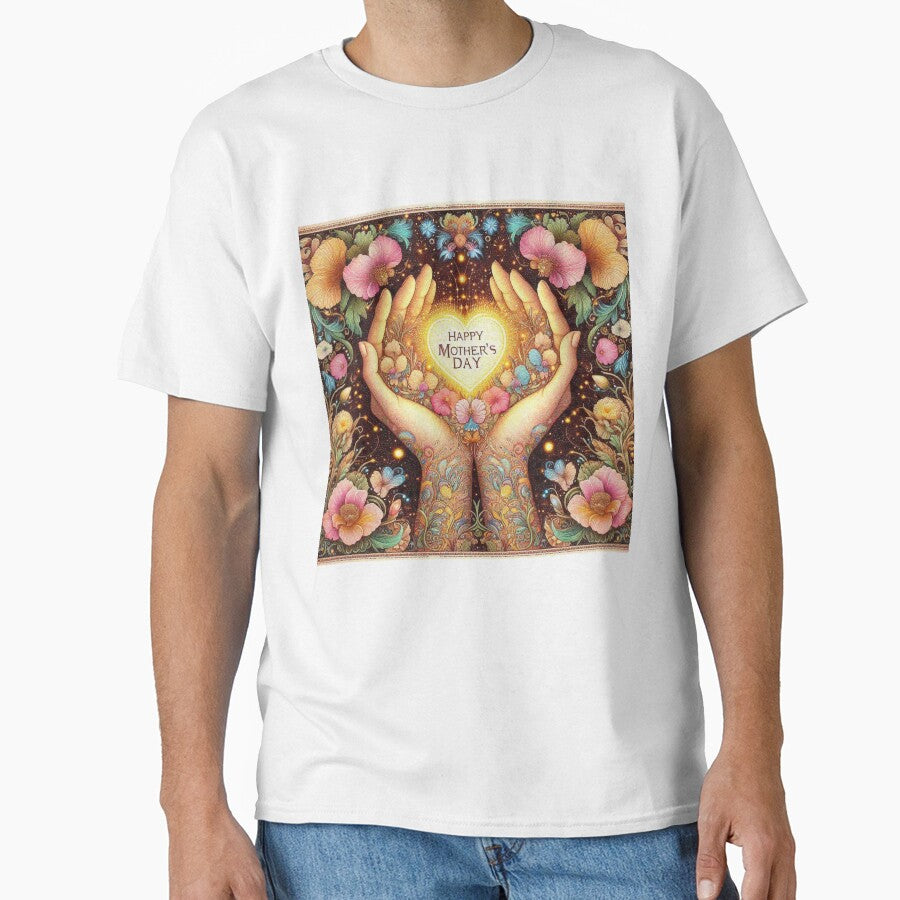 Happy Mothers Day Floral glowing heart gift by Illuministique T-Shirts, Hoodie, Sweatshirt | BlankRebels.com (Image 1)