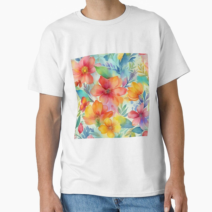 Springtime Floral Blooms 8 : Watercolor Floral Seamless Pattern for DIY Crafts and Home Decor by Shadi Rosenow... (Image 1)