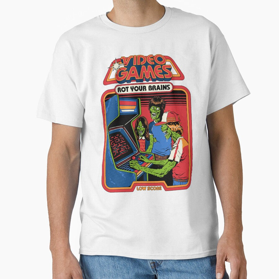 Video Games Rot Your Brains by Steven Rhodes T-Shirts, Hoodie, Sweatshirt | BlankRebels.com (Image 1)